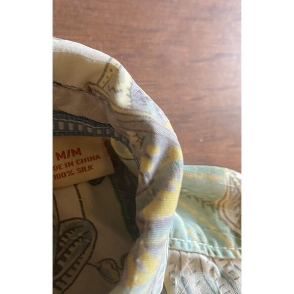 Tommy Bahama Shirt Mens M Green Tropical Hawaiian Vacation SILK - Picture 3 of 6